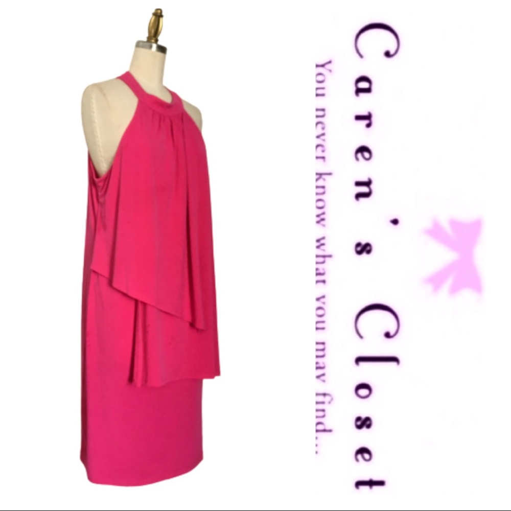 Vince Camuto Pink Crepe Jersey Sleeveless Dress - Picture 2 of 9